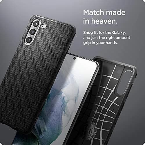 Spigen Liquid Air Galaxy S21 Case, Matte Black | Military-Grade Protection & Slim Fit thumbnail 7
