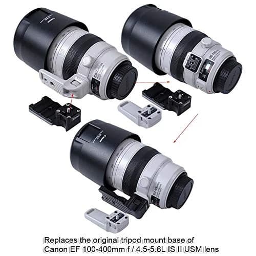 iShoot Lens Collar Foot Tripod Mount Ring Base for Canon EF 100-400mm f/4.5-5.6L IS II USM | Quick Release Plate, CNC Aluminum thumbnail 5