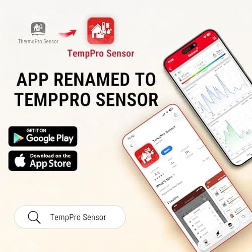 TempPro Bluetooth Digital Hygrometer Thermometer 260ft Range | Monitors Home Environment with Smart App Alerts thumbnail 4