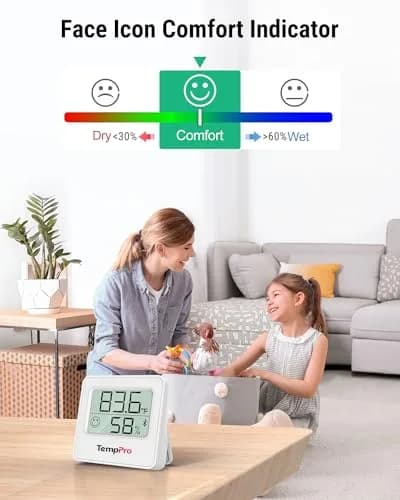 TempPro Bluetooth Digital Hygrometer Thermometer 260ft Range | Monitors Home Environment with Smart App Alerts thumbnail 5