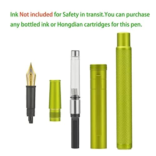 Asvine Mustard Yellow Forest Fountain Pen Extra Fine Nib | Smooth Ink Flow Writing Instrument thumbnail 5