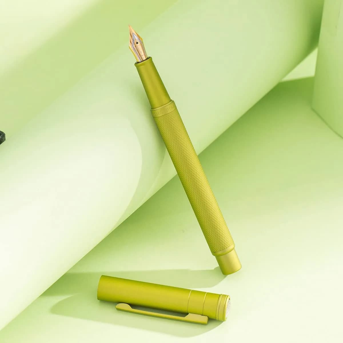 Asvine Mustard Yellow Forest Fountain Pen Extra Fine Nib | Smooth Ink Flow Writing Instrument - view 7