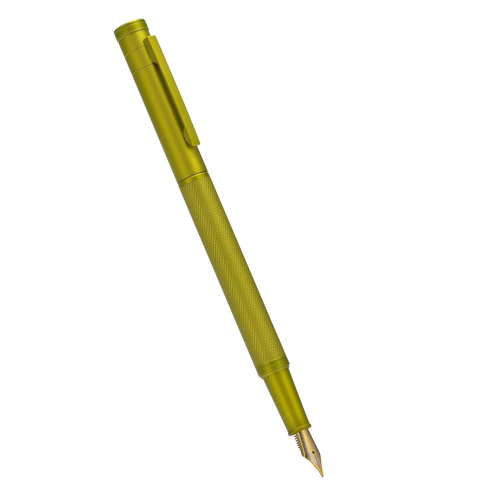 Asvine Mustard Yellow Forest Fountain Pen Fine Nib, Classic Design with Converter and Metal Pen Case | 0.5mm Fine Nib - view 7