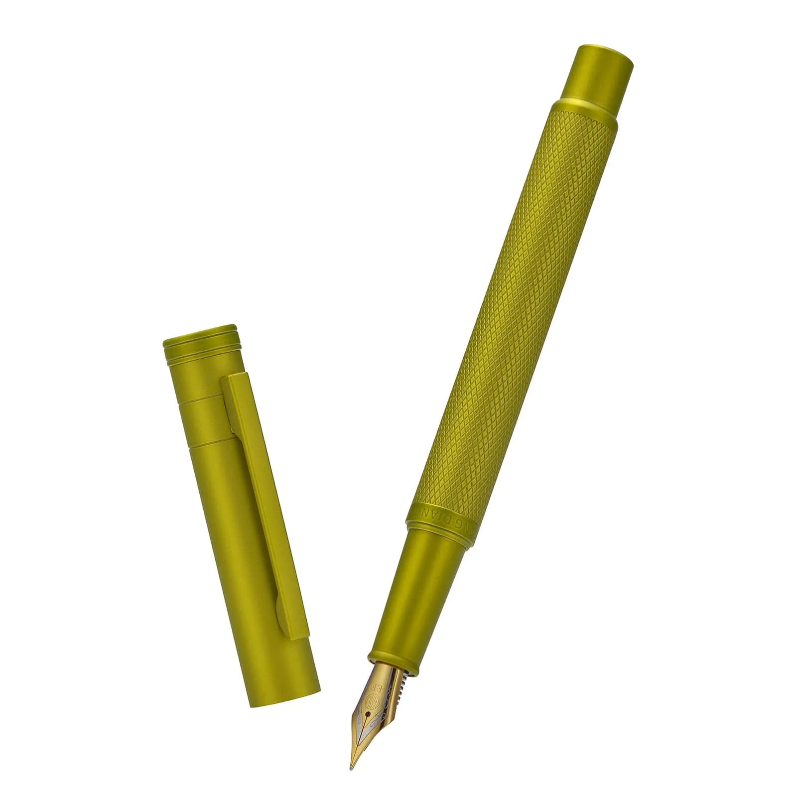 Asvine Mustard Yellow Forest Fountain Pen Fine Nib, Classic Design with Converter and Metal Pen Case | 0.5mm Fine Nib - view 2