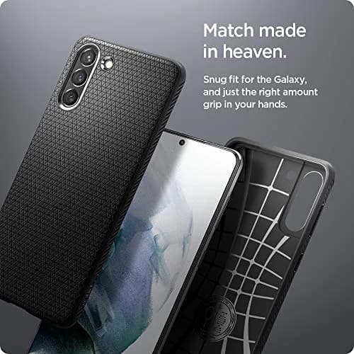 Spigen Galaxy S21 Plus Case Liquid Air Matte Black | Military-Grade Protection & Slim Fit thumbnail 7