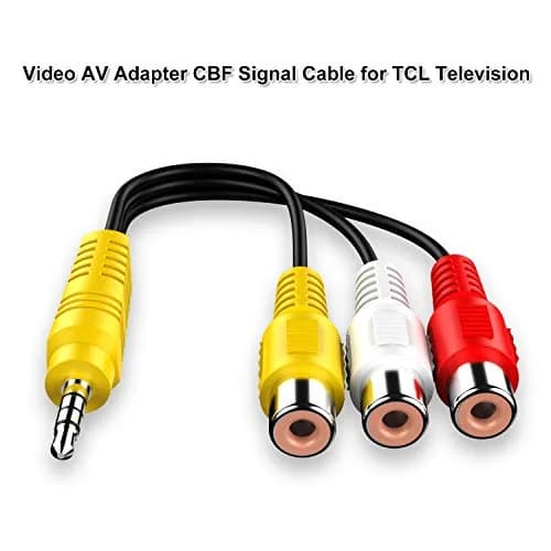 Adaptermvp 3.5mm to 3 RCA AV Cable 23cm (9in) for TCL TV Only | Composite Video & Stereo Audio Signal thumbnail 4