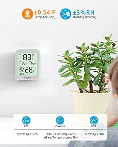 Govee Indoor Hygrometer Thermometer 2 Pack H5075 with Bluetooth App Control | Accurate Temp & Humidity Monitoring thumbnail 3