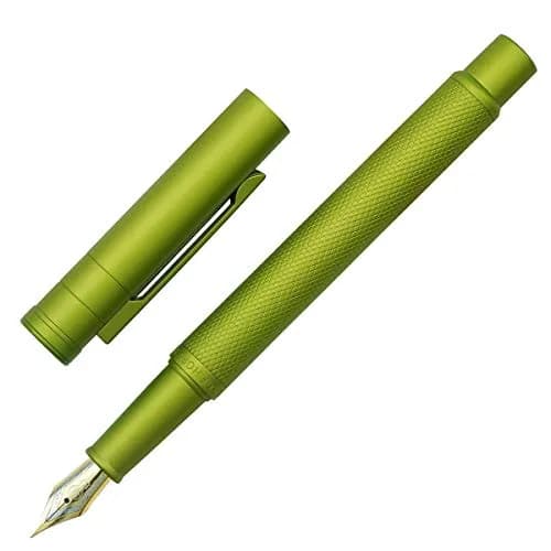 Asvine Mustard Yellow Forest Fountain Pen Bent Nib, Classic Design with Converter and Metal Pen Case | Smooth Ink Flow thumbnail 7