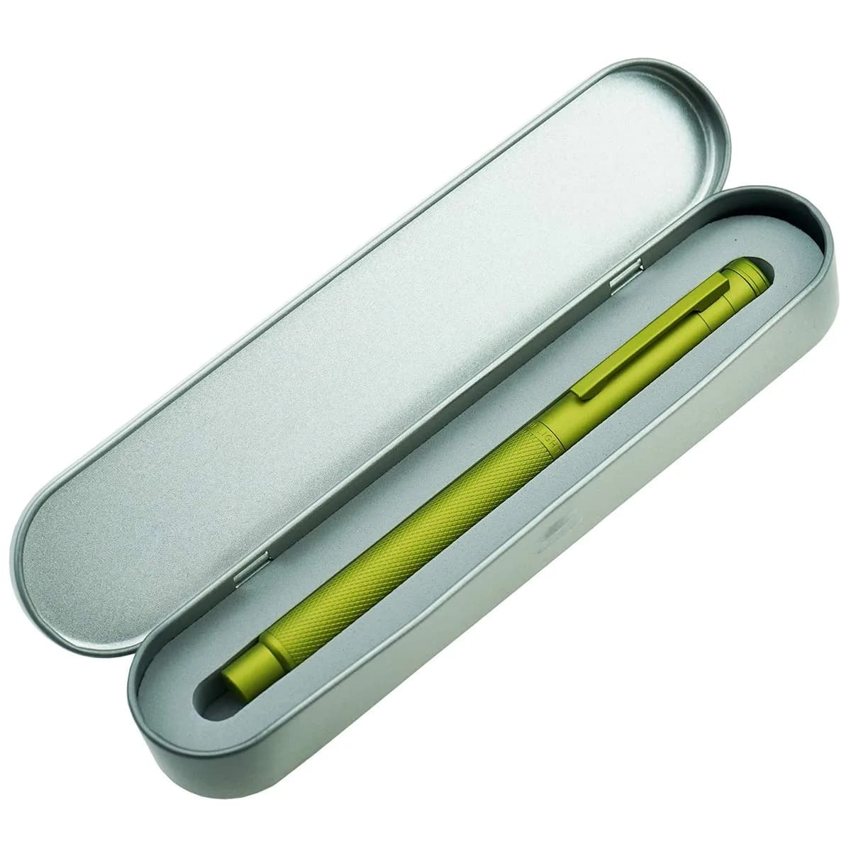 Asvine Mustard Yellow Forest Fountain Pen Bent Nib, Classic Design with Converter and Metal Pen Case | Smooth Ink Flow - view 3