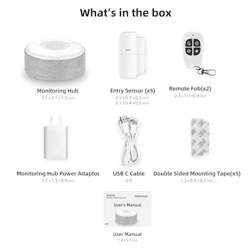 tolviviov WiFi Door Alarm System 8-Piece Kit | Real-Time Alerts, No Monthly Fee, DIY Installation thumbnail 9