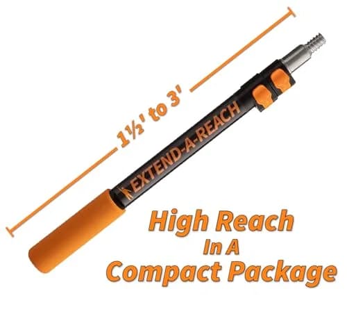 EXTEND-A-REACH 1.5-3 ft Long Paint Roller Extension Pole | Multi-Purpose Telescopic Handle for Painting, Dusting & Window Cleaning thumbnail 3