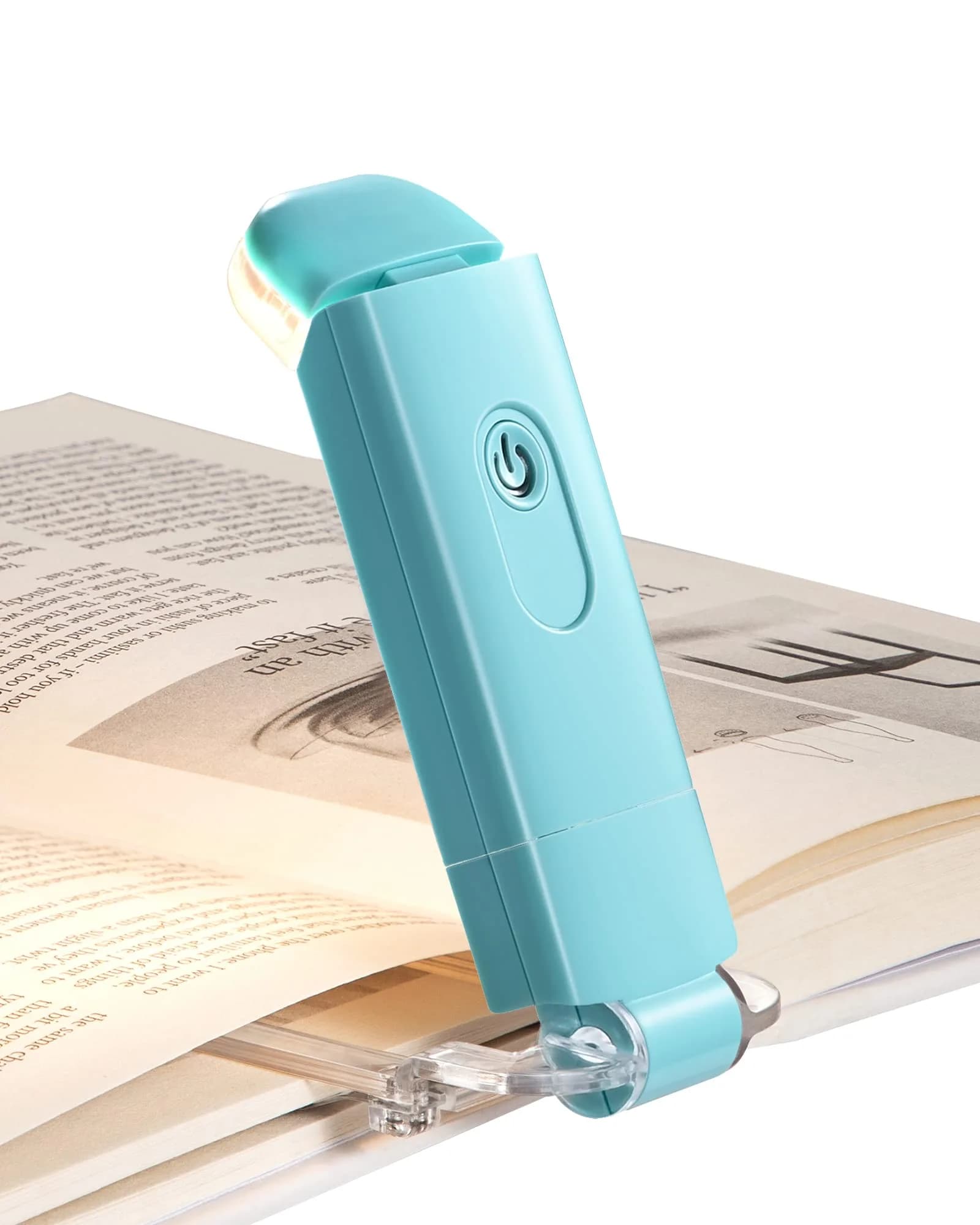 DEWENWILS Clip-On Book Reading Light with USB Rechargeable Battery, Blue | Adjustable Brightness & Color Temperature — Blue