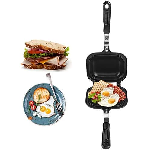 Oumefar Square Double-Sided Pancake Pan 36.5x16x3.5cm (14.4x6.3x1.4in) | Nonstick Sandwich Maker for Breakfast Omelettes thumbnail 6
