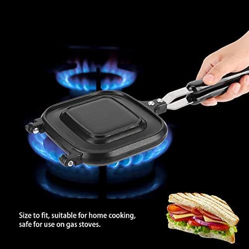 Oumefar Square Double-Sided Pancake Pan 36.5x16x3.5cm (14.4x6.3x1.4in) | Nonstick Sandwich Maker for Breakfast Omelettes thumbnail 3