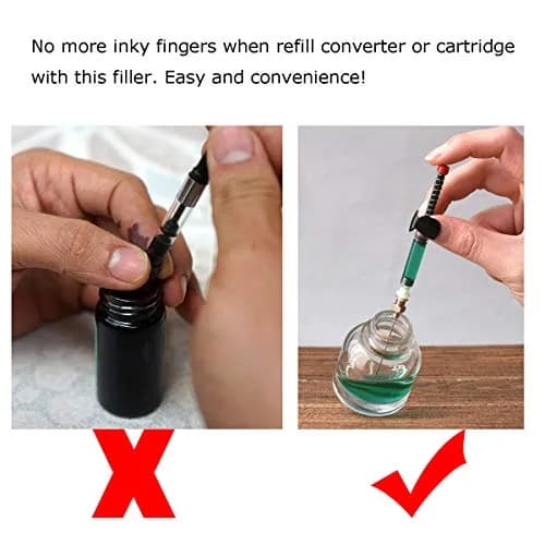Asvine 5 Pack Fountain Pen Ink Syringe Filler with Blunt Needle Tip | Smooth Ink Flow thumbnail 2