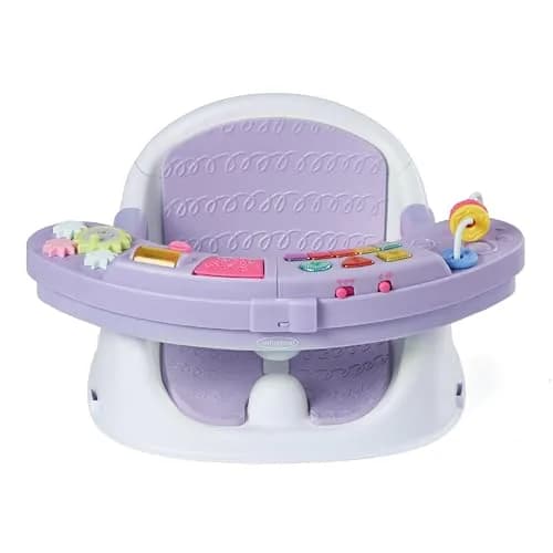 Infantino Music & Lights 3-in-1 Discovery Seat & Booster, Lavender | Converts from play to mealtime, supports 4 months to 4 years thumbnail 1