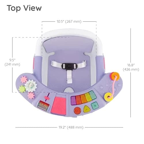 Infantino Music & Lights 3-in-1 Discovery Seat & Booster, Lavender | Converts from play to mealtime, supports 4 months to 4 years thumbnail 8