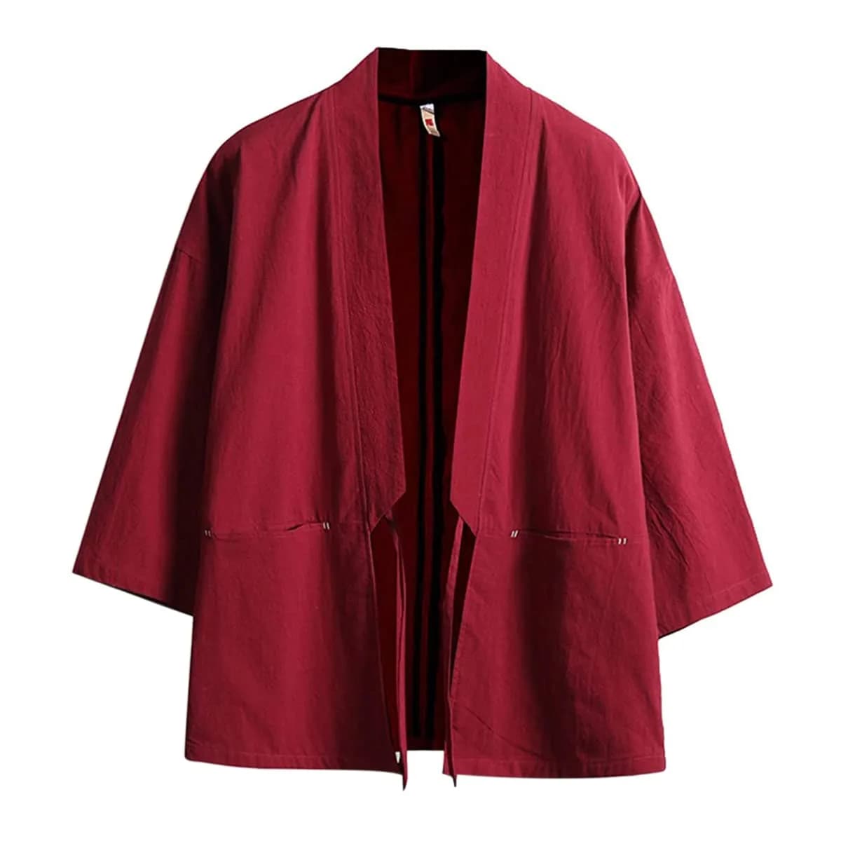 Haseil Men's Kimono Cardigan Japanese Jackets Casual Cotton 2XL | Lightweight Linen Outwear