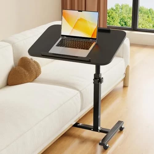 Furist Adjustable Overbed Table with Wheels | 92.7cm (36.5") Height, Tilting Surface thumbnail 1