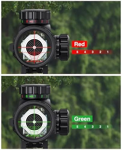 MidTen 3-9x32 4-in-1 Scope Combo with Dual Illuminated Scope Optics & 4 Holographic Reticle Rangefinder Illuminated Sight & 20mm Mount | Versatile Hunting & Shooting Scope thumbnail 4