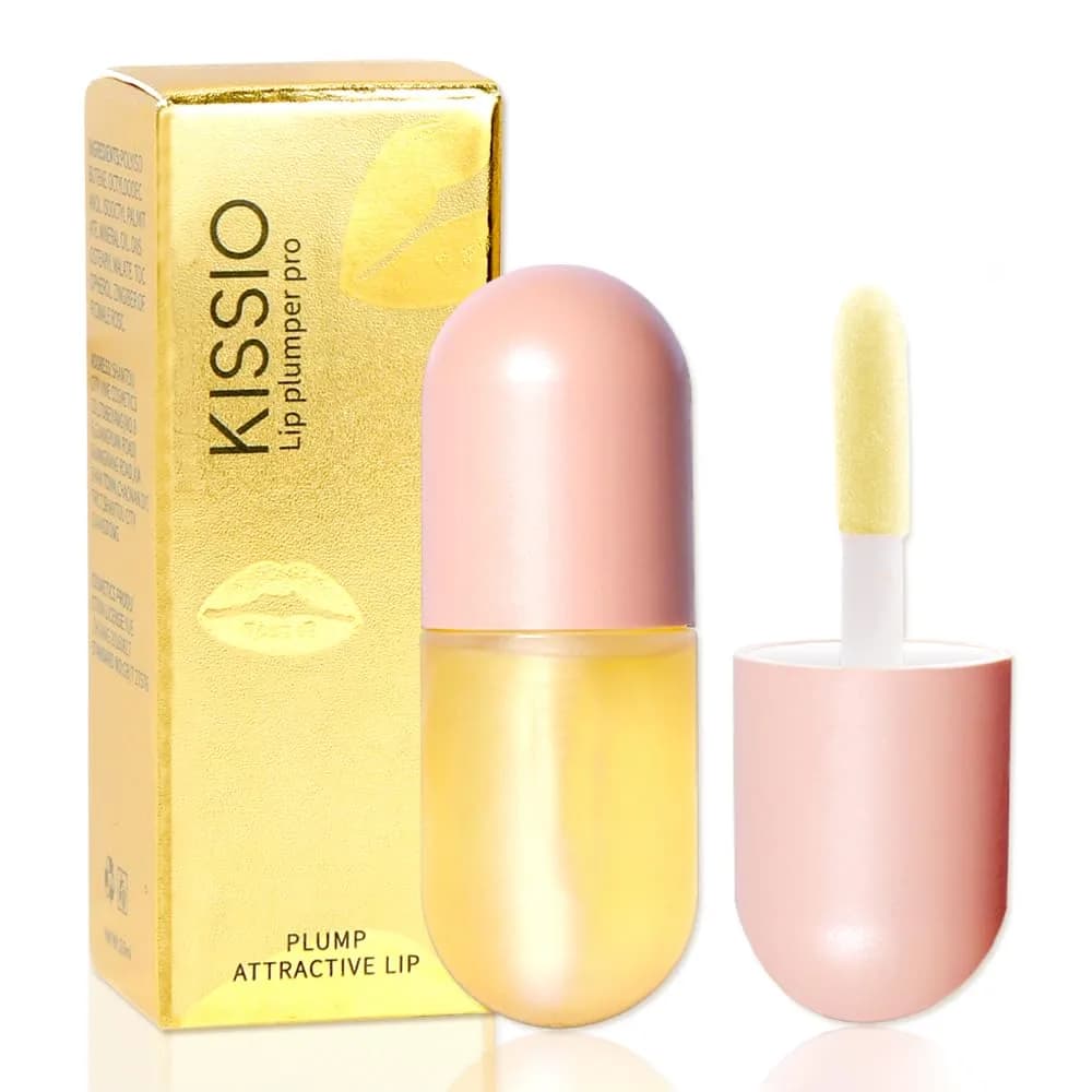 KISSIO Natural Lip Plumper Serum 5.5ml (0.19 Fl Oz) | Fuller, Smoother Lips — 03#Rose
