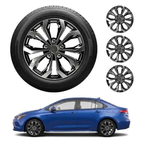 Pilot WH138-16GB 16 Inch Hubcaps Set of 4 | Impact-Resistant Steel Wheel Covers thumbnail 1