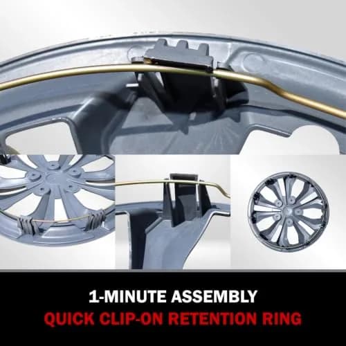 Pilot WH138-16GB 16 Inch Hubcaps Set of 4 | Impact-Resistant Steel Wheel Covers thumbnail 6