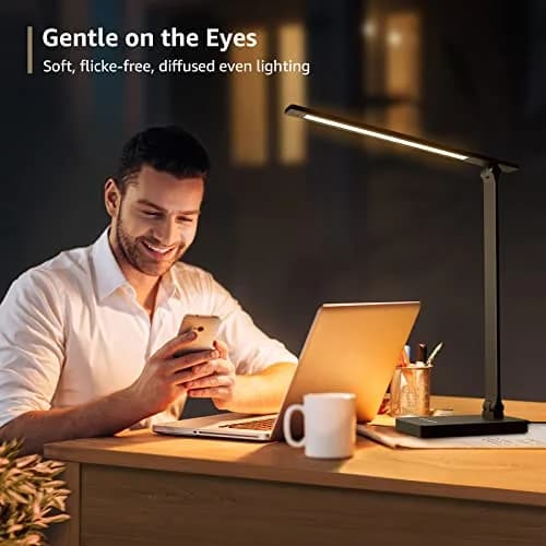 Lepro LED Desk Lamp 9.5W 750LM Black | Modern Touch Control for Home Office, Study, Crafting thumbnail 3
