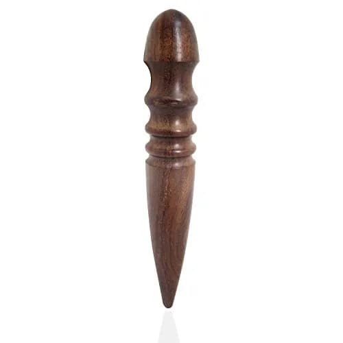 Honbay Ebony Wood Leather Edge Burnisher Tool for Leather Projects | 4 Grooves, Durable & Compact thumbnail 3