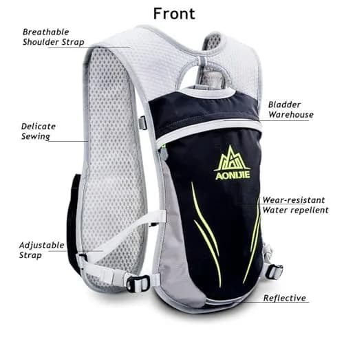 AONIJIE 5.5L Hydration Vest Backpack for Men & Women | 250g (8.82oz) Lightweight Trail Running Pack thumbnail 7