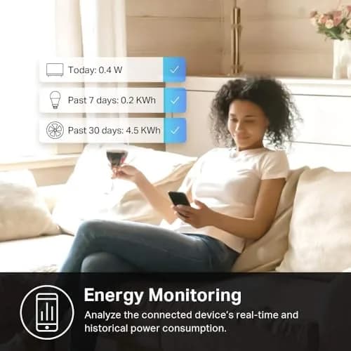 Kasa Smart Plug Mini KP115 with Energy Monitoring | 1-Pack White thumbnail 5