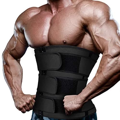 Hidyliu Neoprene Sauna Waist Trainer with Zipper & Belts 3XL | Sweat & Support for Men thumbnail 2
