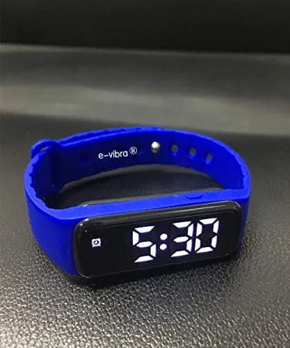 e-vibra 8 Alarm Vibrating Alarm Watch 12 Alarms Water-Resistant 18mm Silicone (Royal Blue) thumbnail 2