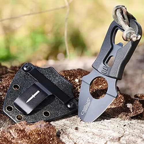 Camillus Heater II Neck Knife 4.25" (1.75" Blade) | Tactical Survival Fixed Blade with Carbonitride Titanium Coating thumbnail 2