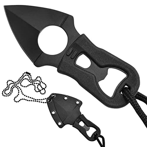 Camillus Heater II Neck Knife 4.25" (1.75" Blade) | Tactical Survival Fixed Blade with Carbonitride Titanium Coating thumbnail 3