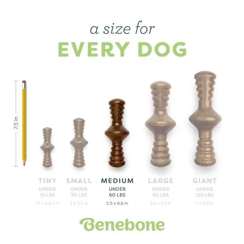 Benebone Zaggler Rolling Dog Chew Toy for Aggressive Chewers, Real Peanut, 6.6 oz (187 g) | Durable Interactive Toy thumbnail 4
