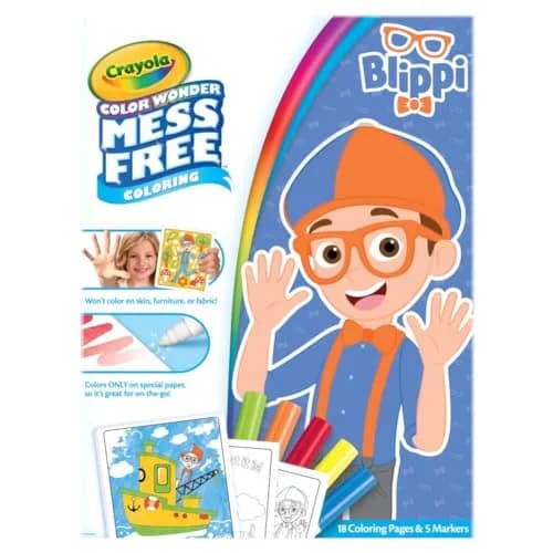 Crayola Baby Shark Color Wonder Coloring Pages & Markers Set | Mess Free Toddler Activity — Blippi