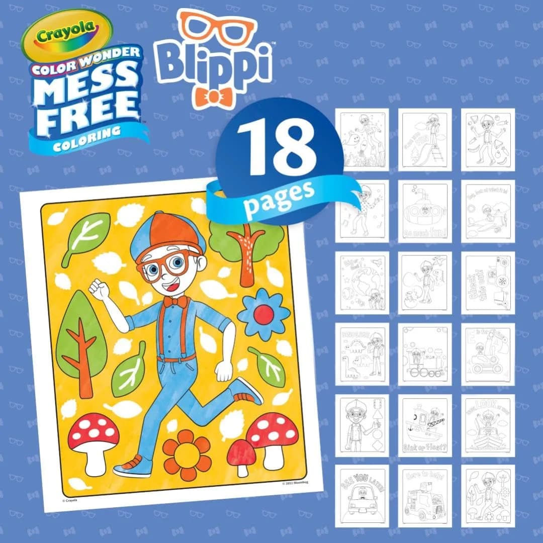 Crayola Color Wonder Mess Free Coloring Pages & Markers Set - Blippi Edition | Toddler Activity - view 2