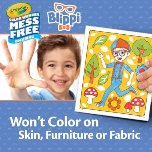 Crayola Blippi Color Wonder Coloring Set, 18 Mess Free Pages & 5 Markers | Toddler Art Activity thumbnail 3