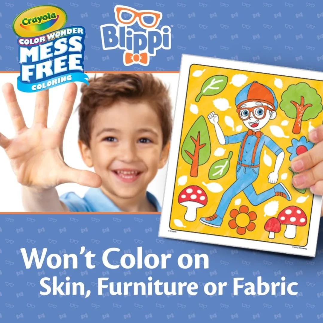 Crayola Color Wonder Mess Free Coloring Pages & Markers Set - Blippi Edition | Toddler Activity - view 3