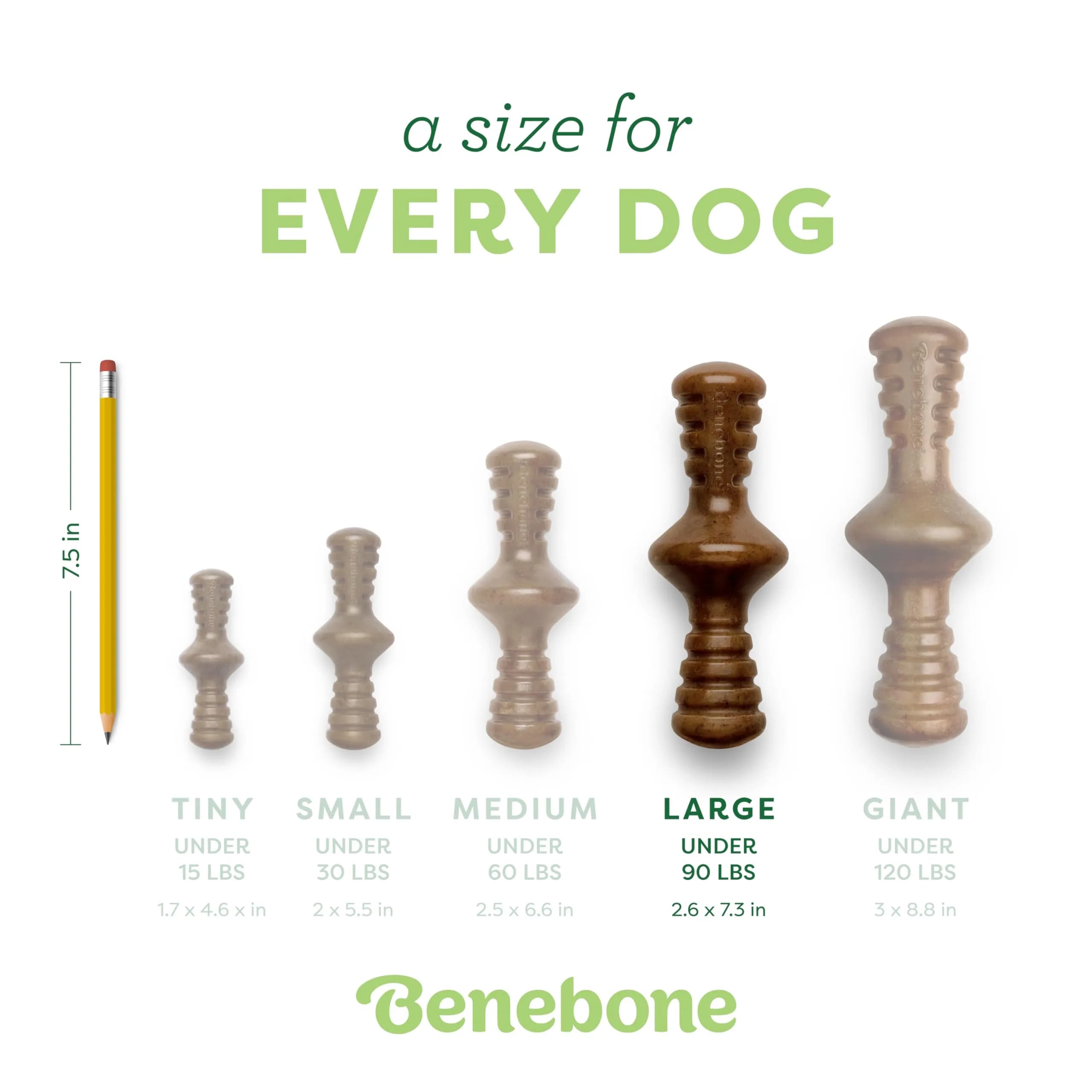 Benebone Zaggler Rolling Dog Chew Toy - Brown, Large, For Aggressive Chewers - view 4