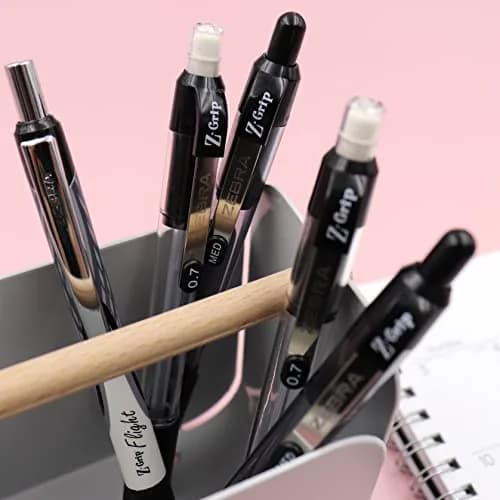 Zebra Pen Z-Grip Retractable Ballpoint Pens, Black Ink, 0.7mm Fine Point, 30-Pack | Smooth Writing for Students & Professionals thumbnail 5