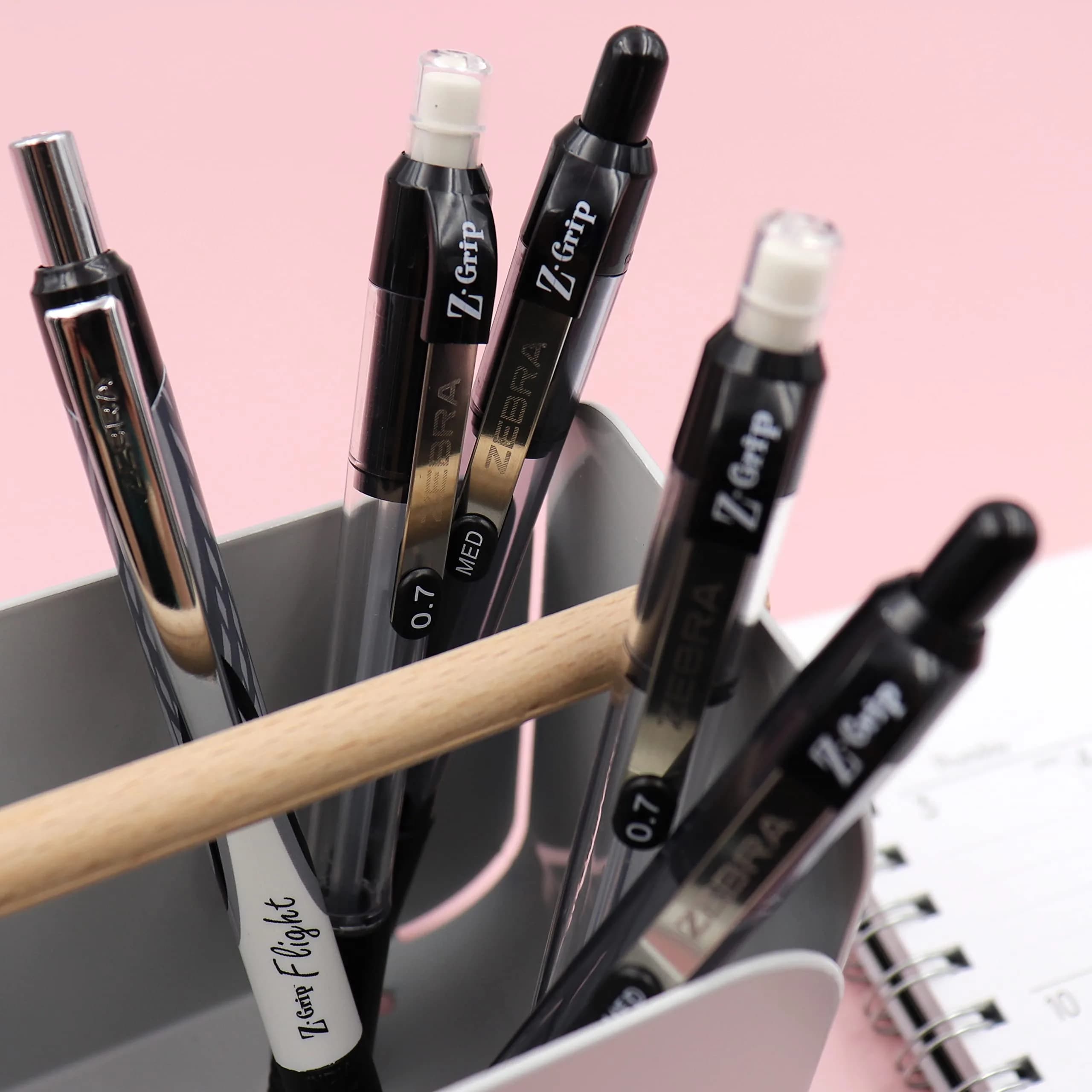 Zebra Pen Z-Grip Retractable Ballpoint Pens, Black Ink, 0.7mm Fine Point, 30-Pack | Smooth Writing for Students & Professionals - view 5
