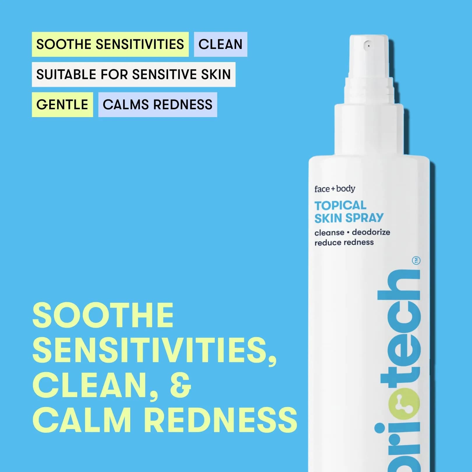 BRIOTECH Topical Skin Spray Hypochlorous Acid 950ml (32 fl oz) | Soothes Stressed Skin & Calms Redness - view 2
