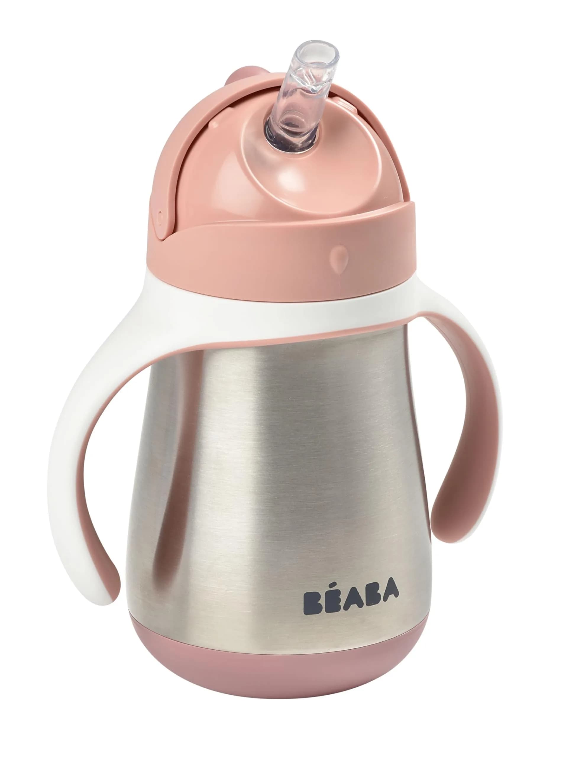 Béaba Stainless Steel Straw Sippy Cup, Insulated Toddler Cup 250ml (8.5 Fl Oz) | Spill-Proof for 8+ Months - main product image