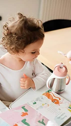Béaba Stainless Steel Straw Sippy Cup, Insulated Toddler Cup 250ml (8.5 Fl Oz) | Spill-Proof for 8+ Months thumbnail 7