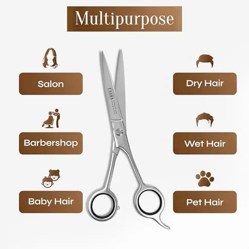 FACON Professional Hair Cutting Scissors 6.5 Inch Razor Edge Barber Shears | Japanese Stainless Steel thumbnail 8