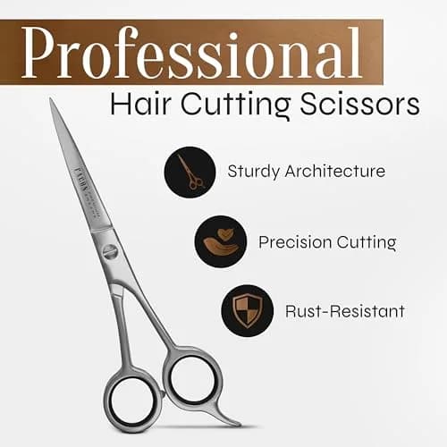 FACON Professional Hair Cutting Scissors 6.5 Inch Razor Edge Barber Shears | Japanese Stainless Steel thumbnail 2