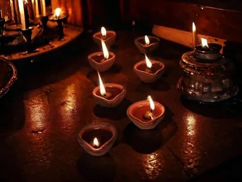 Saudeep India Traditional Clay Diya for Puja | Set of 21 Handmade Mitti Lamps | 420g (0.93 lb) thumbnail 4