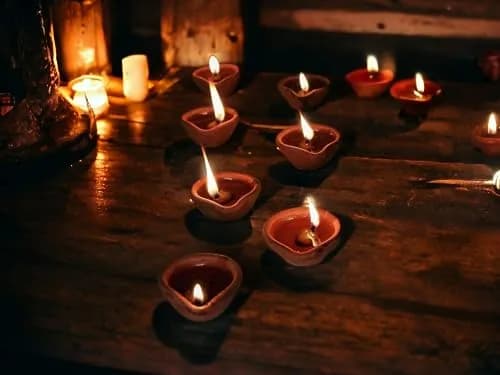 Saudeep India Traditional Clay Diya for Puja | Set of 21 Handmade Mitti Lamps | 420g (0.93 lb) thumbnail 3